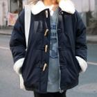 Toggle-button Fleece-lined Coat