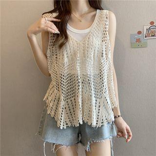 Knit Vest Tank Top Cover-up