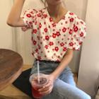 Open Front Floral Top