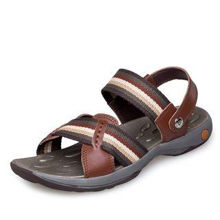 Genuine-leather Striped Sandals