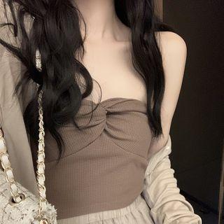 Plain Tube Top / Cardigan / Midi A-line Skirt
