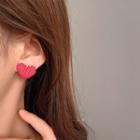 Heart Acrylic Earring 1 Pair - Red - One Size