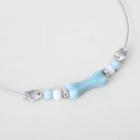 Ceramic Bone Alloy Fish Necklace Light Blue - One Size