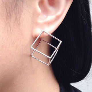 Cubic Cage Earring