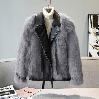 Faux Fur Biker Jacket