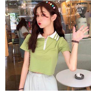 Zip Short-sleeve Polo Shirt