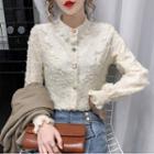 Puff-sleeve Fringed Lace Blouse (various Designs)