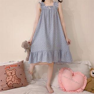 Sleeveless Floral Sleep Dress