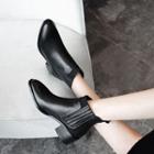 Genuine Leather Pointed Chelsea Boots