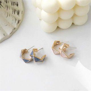 Geometric Half-hoop Earring