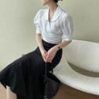 Short-sleeve Blazer / Mermaid Midi Skirt