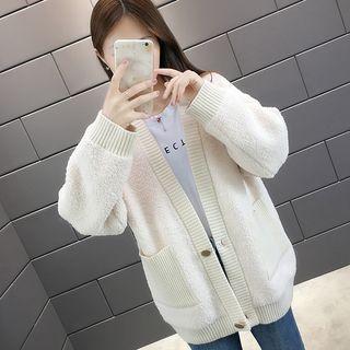 Plain Pocket Detail Cardigan