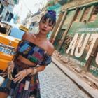 Set: Off Shoulder Crop Top + Mini A-line Skirt