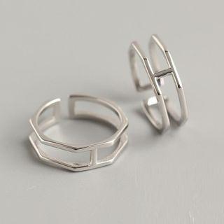 Hexagon Ring Silver - 925 Silver