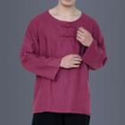 Frog Button Long-sleeve Henley