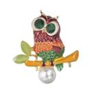 Embellished Owl Brooch As Shown In Figure - One Size