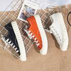 Couple Matching Canvas Platform Lace-up Shoes