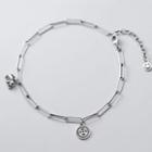 Elephant Chain Anklet Silver - One Size