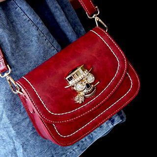 Skull Panel Flap Cross Bag