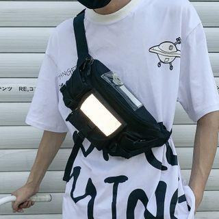 Snap Buckle Zip Sling Bag