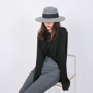 Extra Long-sleeve Wool Blend T-shirt