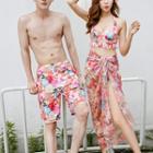 Floral Swim Shorts / Ruffled Bikini / Cover-up / Set