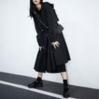 Drawstring-waist Hooded Coatdress