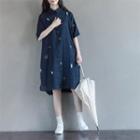 Short-sleeve Print Shirtdress