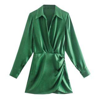 Wrap Mini Shirt Dress
