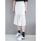 Lace-overlay Skirt
