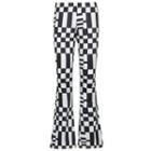 Checkered Boot-cut Pants