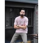 Round-neck Plant-printed T-shirt