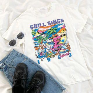 Short-sleeve Printed T-shirt T-shirt - One Size