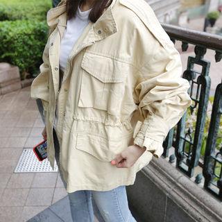 Multi-pocket Oversized Military Jacket