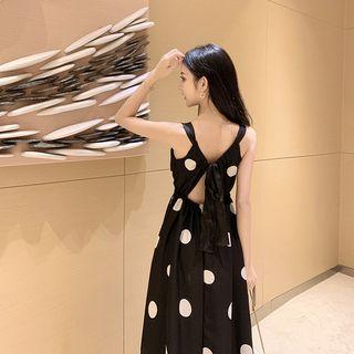 Open Back Polka Dot Dress