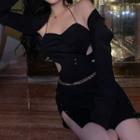 Halter Dress / Light Jacket / Arm Sleeves / Chain / Set