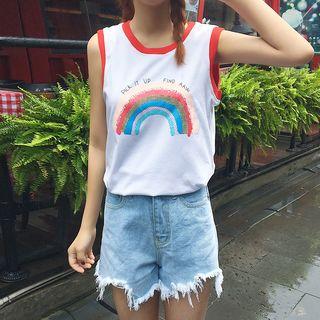 Rainbow Print Tank Top