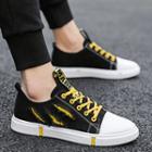 Ripped Canvas Lace-up Sneakers