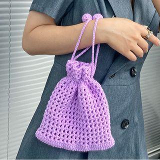 Crochet Drawstring Pouch