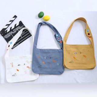 Animal Embroidery Canvas Tote Bag