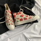 Strawberry Print High Top Lace-up Sneakers / Strawberry Print Lace-up Sneakers