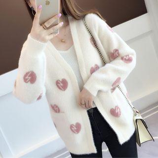 Heart Furry Cardigan