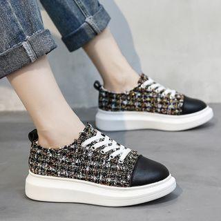 Platform Tweed Sneakers