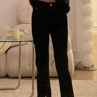 High Waist Straight Leg Bootcut Jeans