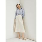 A-line Textured Skirt Cream - M