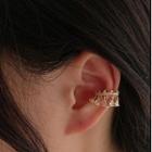 Rhinestone Cuff Earring 1 Pc - Silver Rhinestone - Gold - One Size