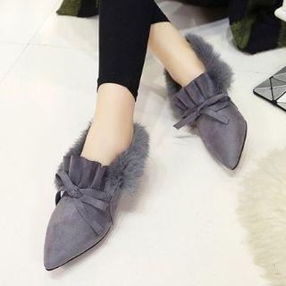Furry-trim Loafers