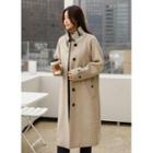 Raglan Woolen Herringbone Coat