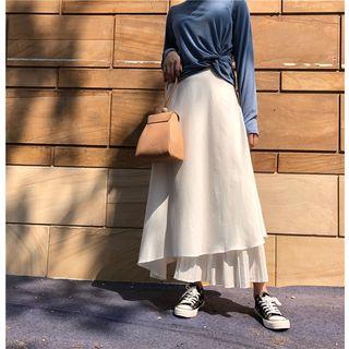Irregular Midi A-line Skirt