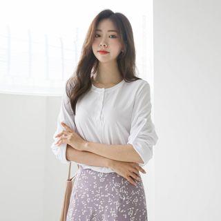 Tab-sleeve Relaxed-fit Henley